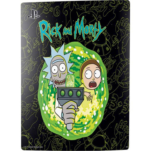 Adult Swim Rick and Morty Portal Travel PS5 Digital Edition Console Skin